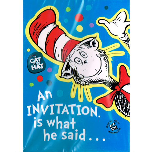 Cat in the Hat Invitations w/ Env. (8ct)